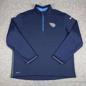 Nike Dri Fit On Field Apparel Tennessee Titans 1/4 Zip Sweatshirt Mens XXL 2XL *